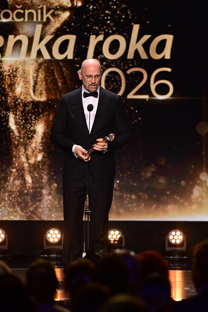 Mgr. Daniel Ornyi, MBA, LL.M. počas príhovoru na pódiu galavečera Slovenka roka 2026